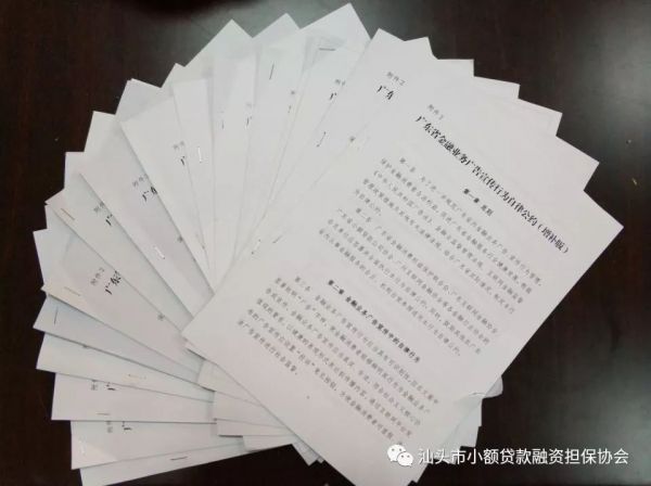 【行业资讯】汕头小贷融担协会:加强自律规范共守自律公约 【行业资讯】汕头小贷融担协会:加强自律规范共守自律公约